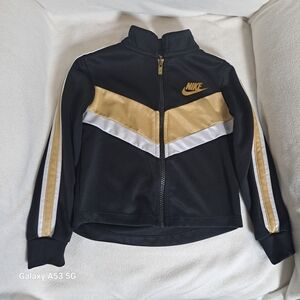 Nike Kids Black and Gold Bomber Jacket